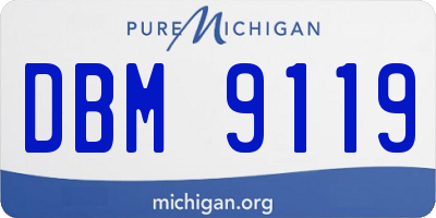 MI license plate DBM9119