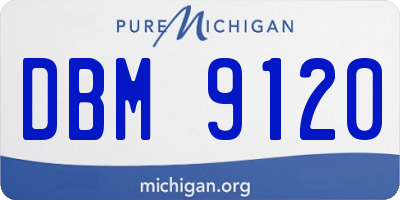 MI license plate DBM9120