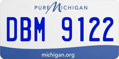 MI license plate DBM9122