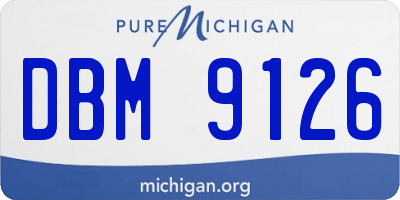 MI license plate DBM9126