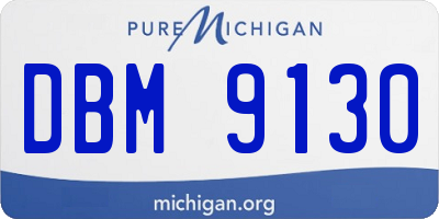 MI license plate DBM9130