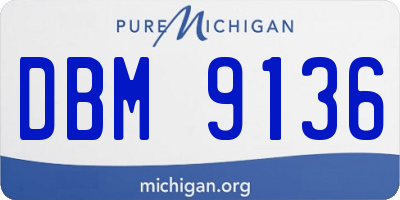 MI license plate DBM9136