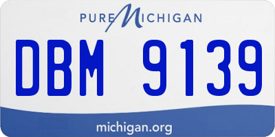 MI license plate DBM9139