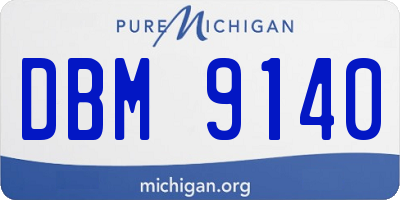 MI license plate DBM9140