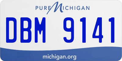 MI license plate DBM9141