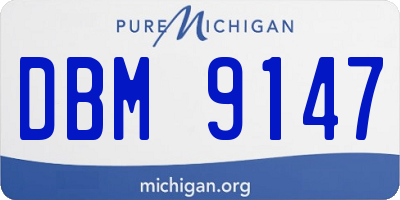 MI license plate DBM9147