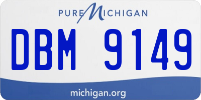 MI license plate DBM9149