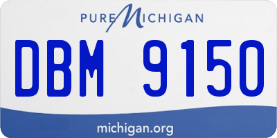MI license plate DBM9150