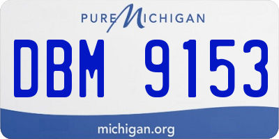 MI license plate DBM9153