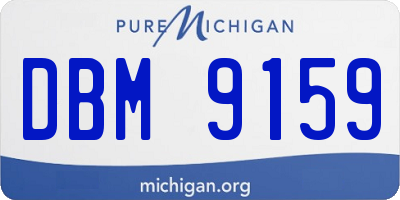 MI license plate DBM9159