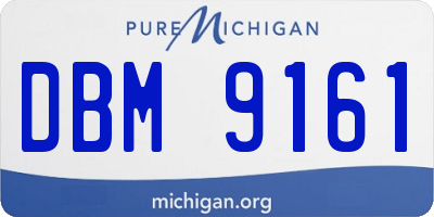 MI license plate DBM9161