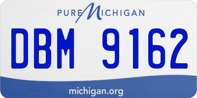 MI license plate DBM9162