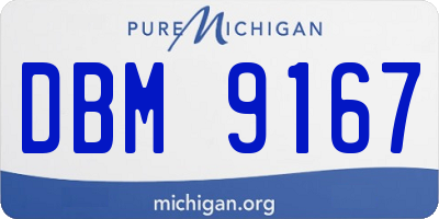 MI license plate DBM9167