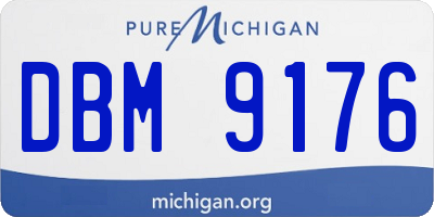 MI license plate DBM9176
