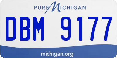 MI license plate DBM9177