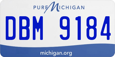MI license plate DBM9184