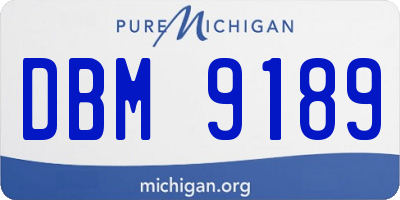 MI license plate DBM9189