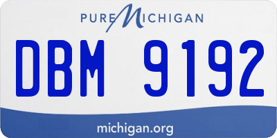 MI license plate DBM9192