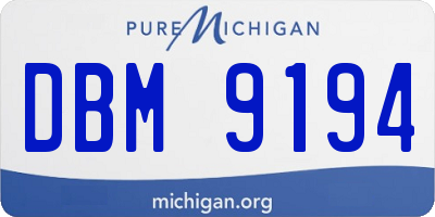 MI license plate DBM9194