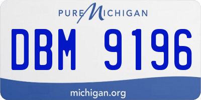 MI license plate DBM9196