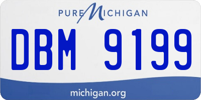 MI license plate DBM9199