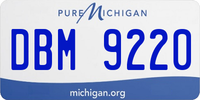 MI license plate DBM9220