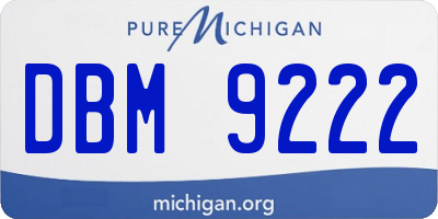 MI license plate DBM9222