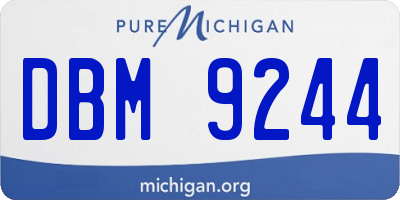 MI license plate DBM9244