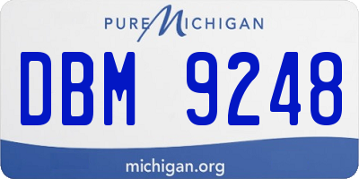MI license plate DBM9248