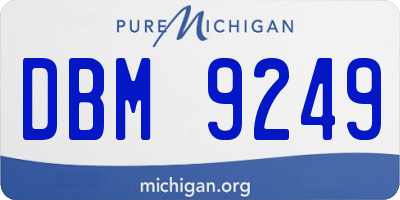 MI license plate DBM9249