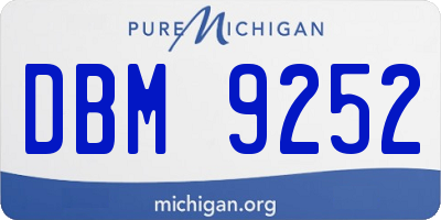 MI license plate DBM9252