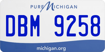 MI license plate DBM9258