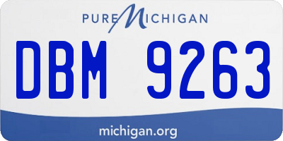 MI license plate DBM9263