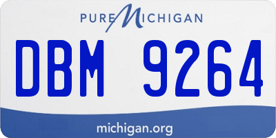 MI license plate DBM9264