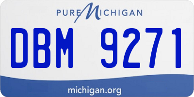 MI license plate DBM9271