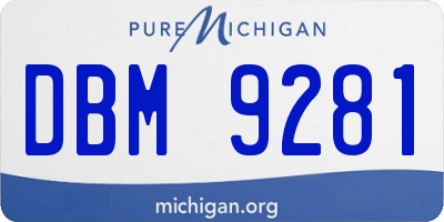 MI license plate DBM9281