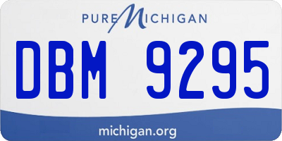 MI license plate DBM9295