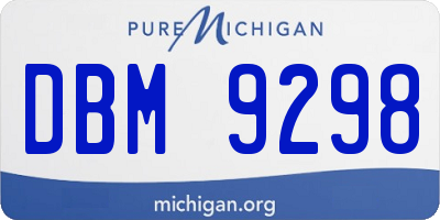 MI license plate DBM9298
