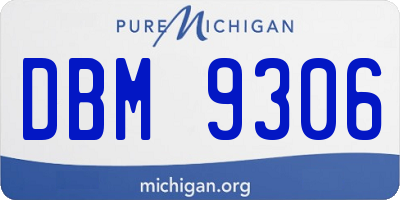 MI license plate DBM9306