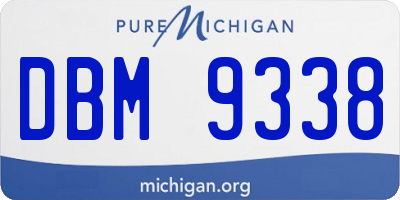 MI license plate DBM9338