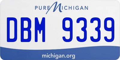 MI license plate DBM9339