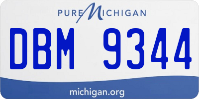 MI license plate DBM9344