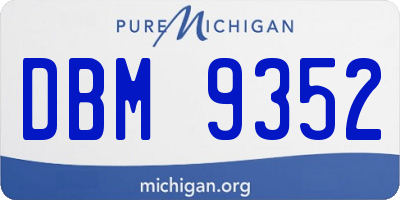MI license plate DBM9352
