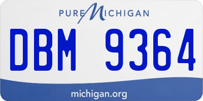 MI license plate DBM9364