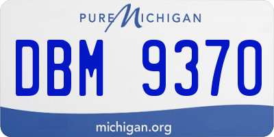 MI license plate DBM9370