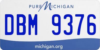 MI license plate DBM9376