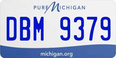 MI license plate DBM9379