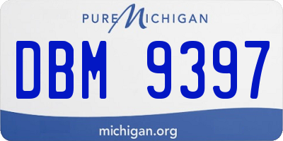 MI license plate DBM9397