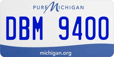 MI license plate DBM9400