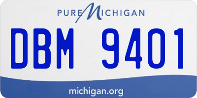 MI license plate DBM9401